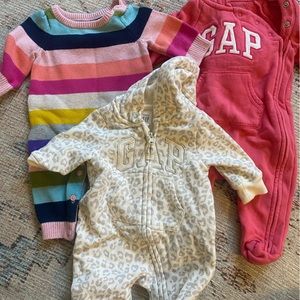 Baby gap sweatshirt/sweater onesie bundle
